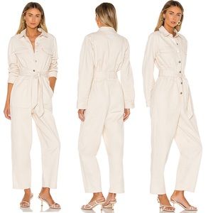 C/MEO Revolve Jumpsuit Denim Long Sleeve Pantsuit